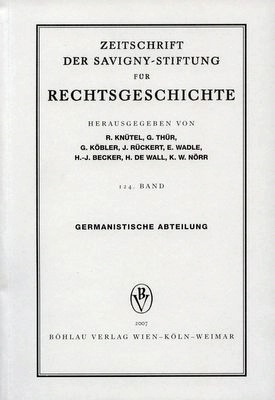 Zeitschrift der Savigny-Stiftung für Rechtsgeschichte (ZRG). Germanistische Abteilung, JG. 124. Wien: Böhlau 2007; ISBN dieser Ausgabe: 978-3-205-77692-5   XXVI, 960 Seiten.