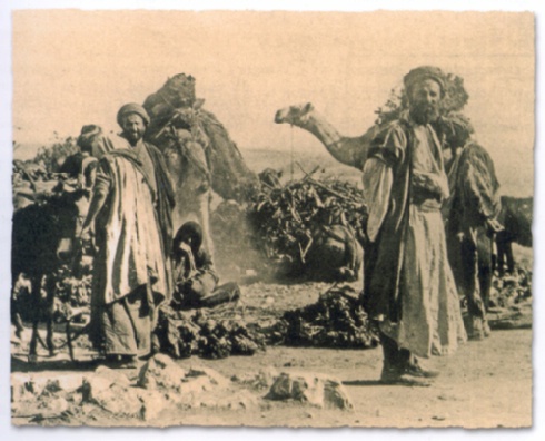 3. Gli scambi carovanieri sopravvissero fino al secolo scorso. Questa foto, scattata da Paul Nadar nel 1890, ritrae un gruppo di mercanti arabi che sostano a Merv. (Arch. del National Museum of Turkmenistan); ibid., pg  25.