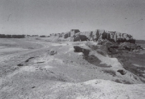 Abb. 29: Die Ruinen von Laschkari Bazar am Helmend Fluß. Dort, wo einst Paläste und Wohnhäuser standen, war die Sommerresidenz ghaznawidischer Herrscher; Foto: G. Djelani Davary