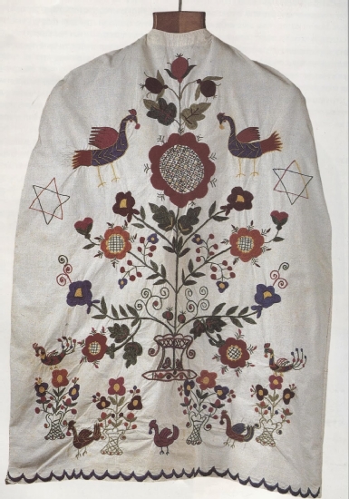 Fig. 28 Groom's cotton-thread embroided robe with Tree-of-life motif, Herat, 1950s