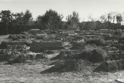 Fig. 36 Already decaying graves approx. 250 - 300 years old  located near to the cemetery administrator's building - Courtesy Werner Herberg, 1973 (www.museo-on.com)