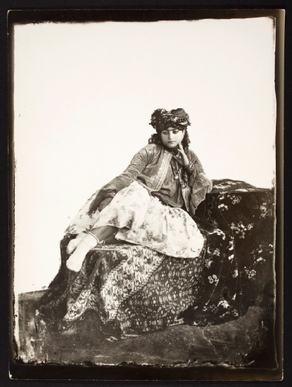 Fig. 21 Portrait of Young Jewish Woman in Elaborate Costume Sevruguin, Antoin, 1870s-1928, b&w ; 17.1 cm. x 22.3 cm - Myron Bement Smith Collection, National Museum of Asian Art